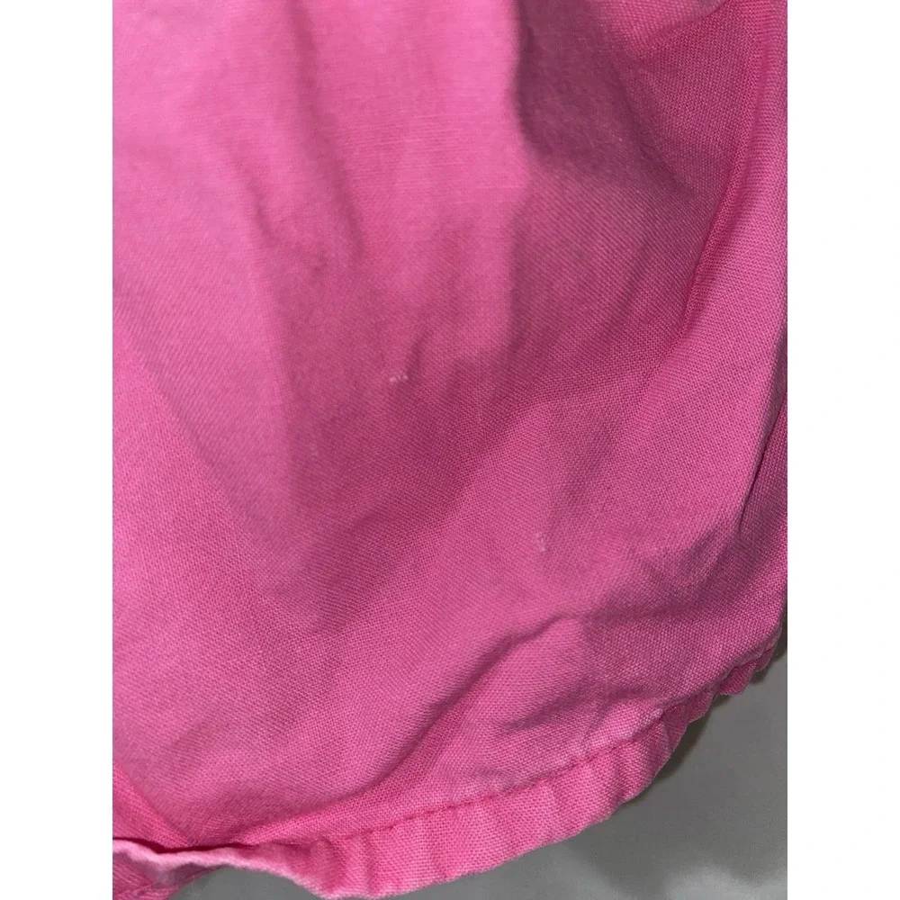 Vintage Baby BGosh OshKosh Pink Bib Shortalls Overalls Size 12 Months
